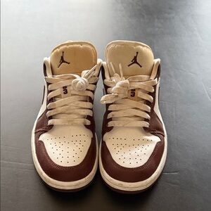 Jordan Women’s Chocolate and White Sneakers